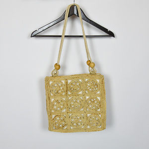 Vintage Mister Ernest Woven Jute Bag Purse